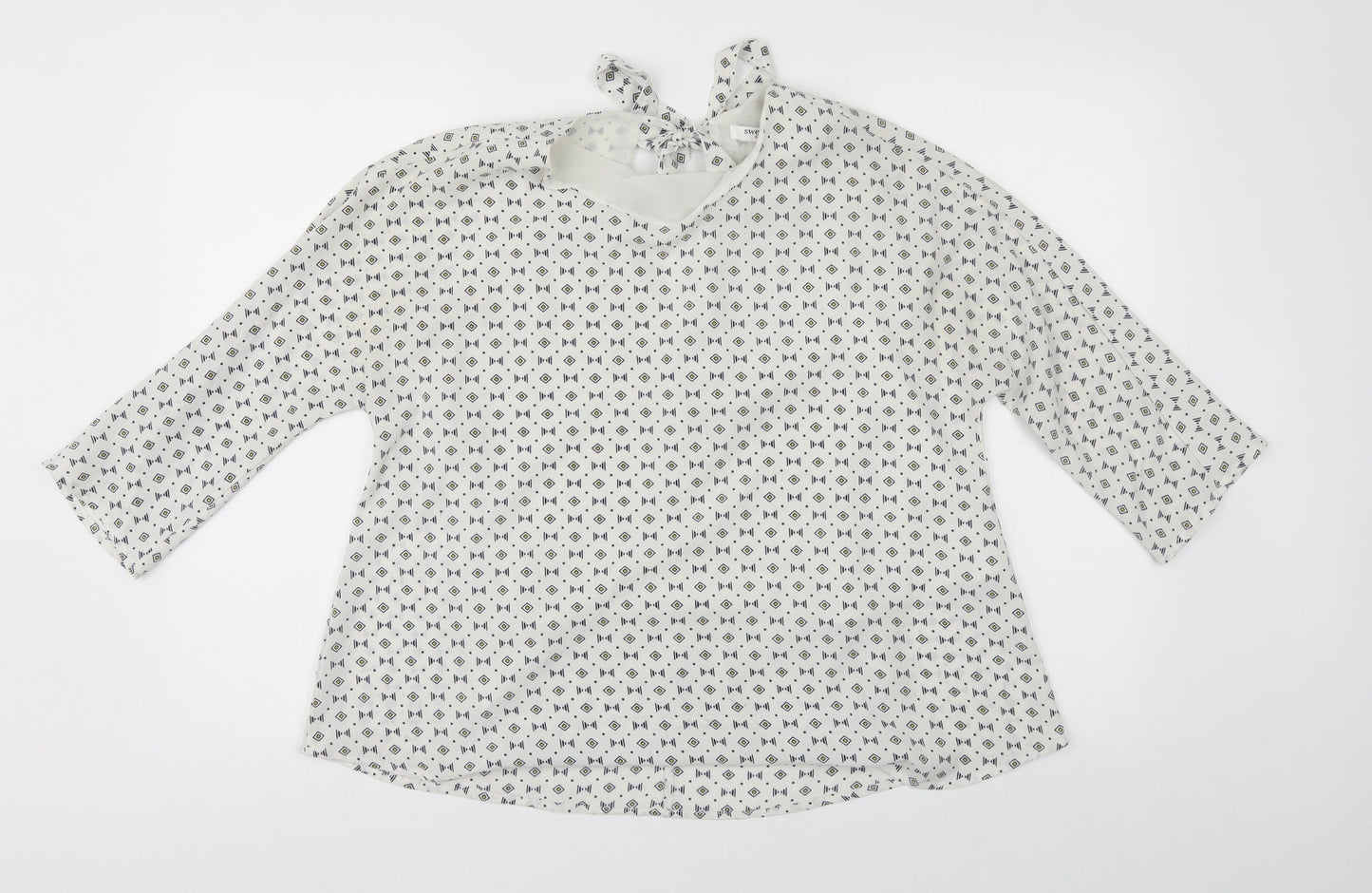 sweewe Womens White   Basic Blouse Size S  -