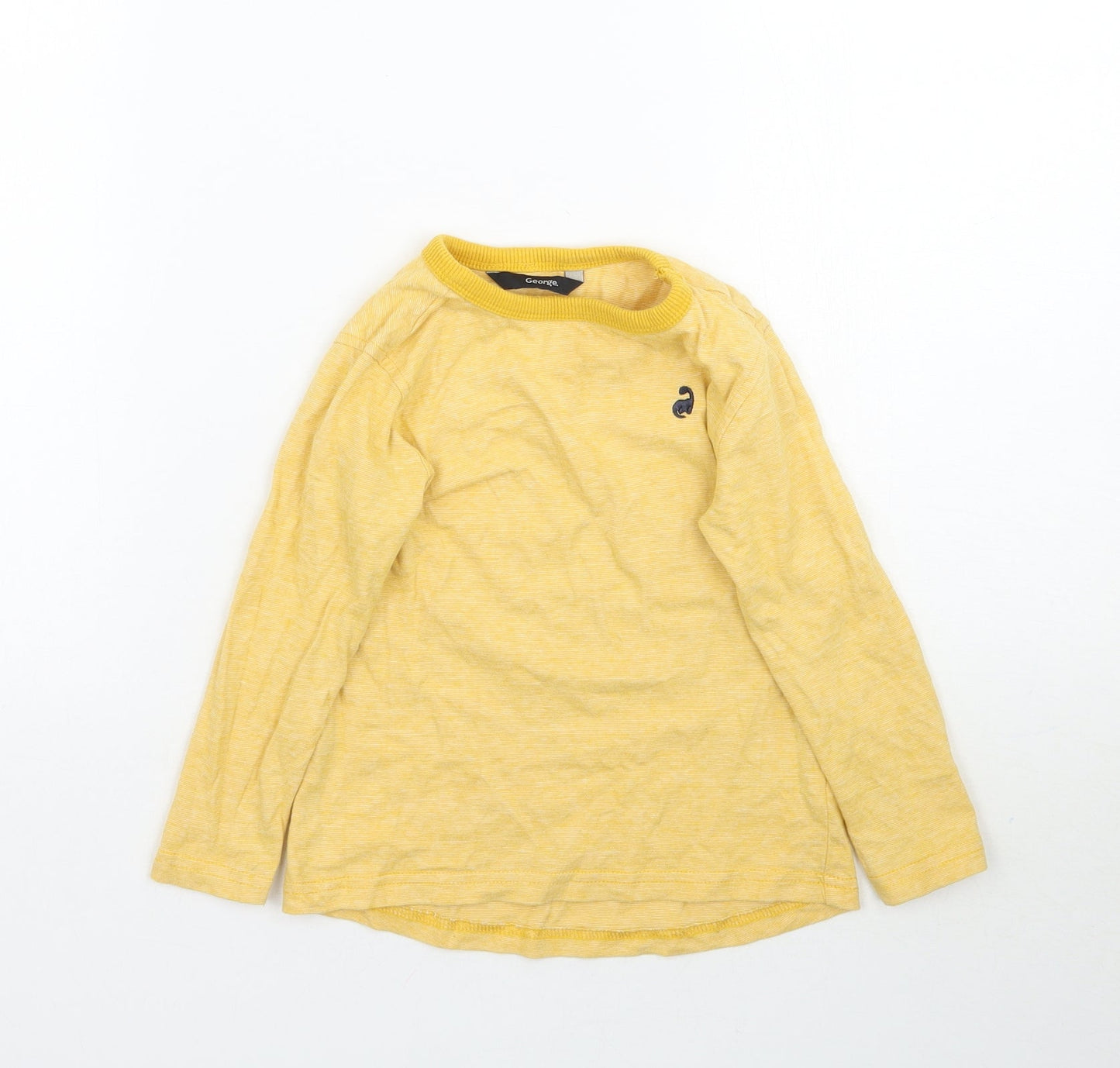 George Boys Yellow   Basic T-Shirt Size 2-3 Years