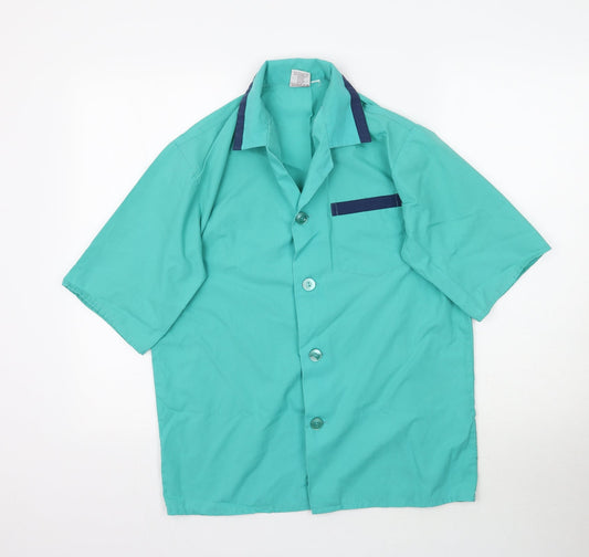 Royal  Class Womens Green   Basic Button-Up Size L