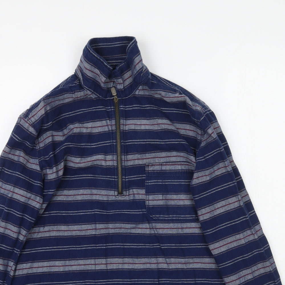 Topshop Womens Blue Striped  Pullover Sweatshirt Size 8