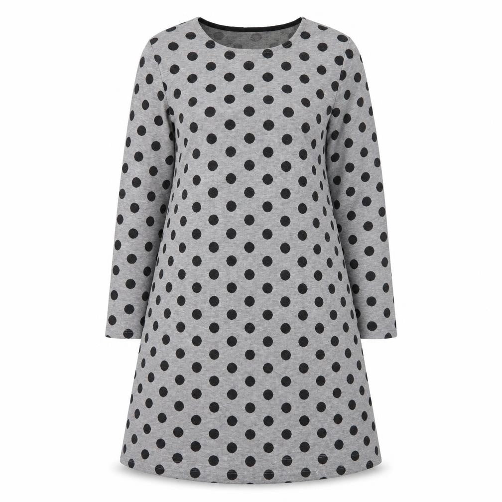 Preworn Womens Grey Polka Dot  A-Line  Size M
