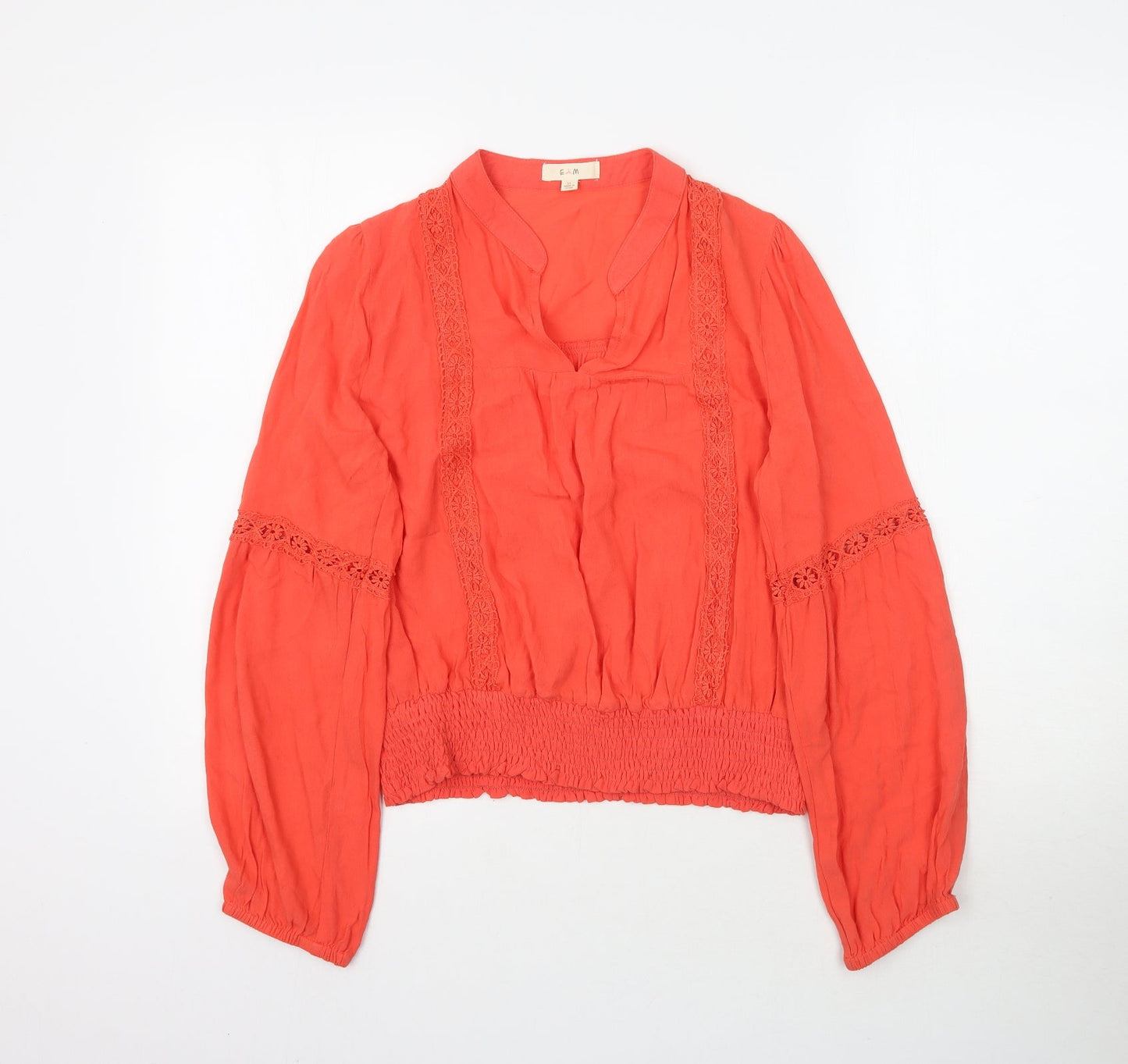 EM Womens Orange   Basic Blouse Size M  - Coral