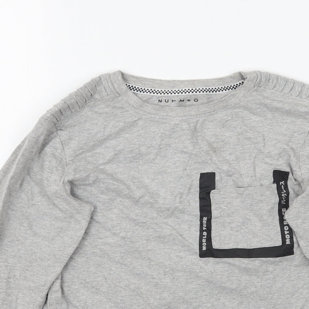 Nutmeg Boys Grey   Basic T-Shirt Size 10-11 Years