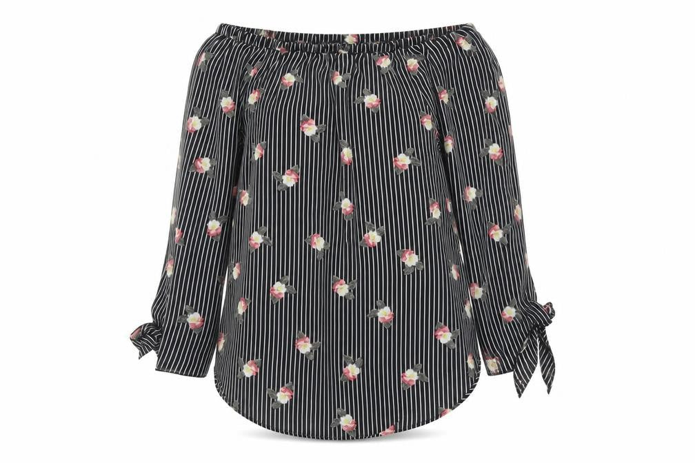 Cameo Rose Womens Multicoloured Striped Basic T-Shirt Size 10