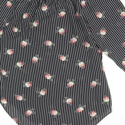 Cameo Rose Womens Multicoloured Striped Basic T-Shirt Size 10