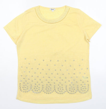 Next Womens Yellow   Basic T-Shirt Size S