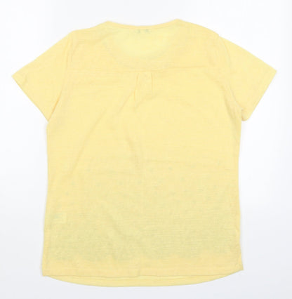 Next Womens Yellow   Basic T-Shirt Size S