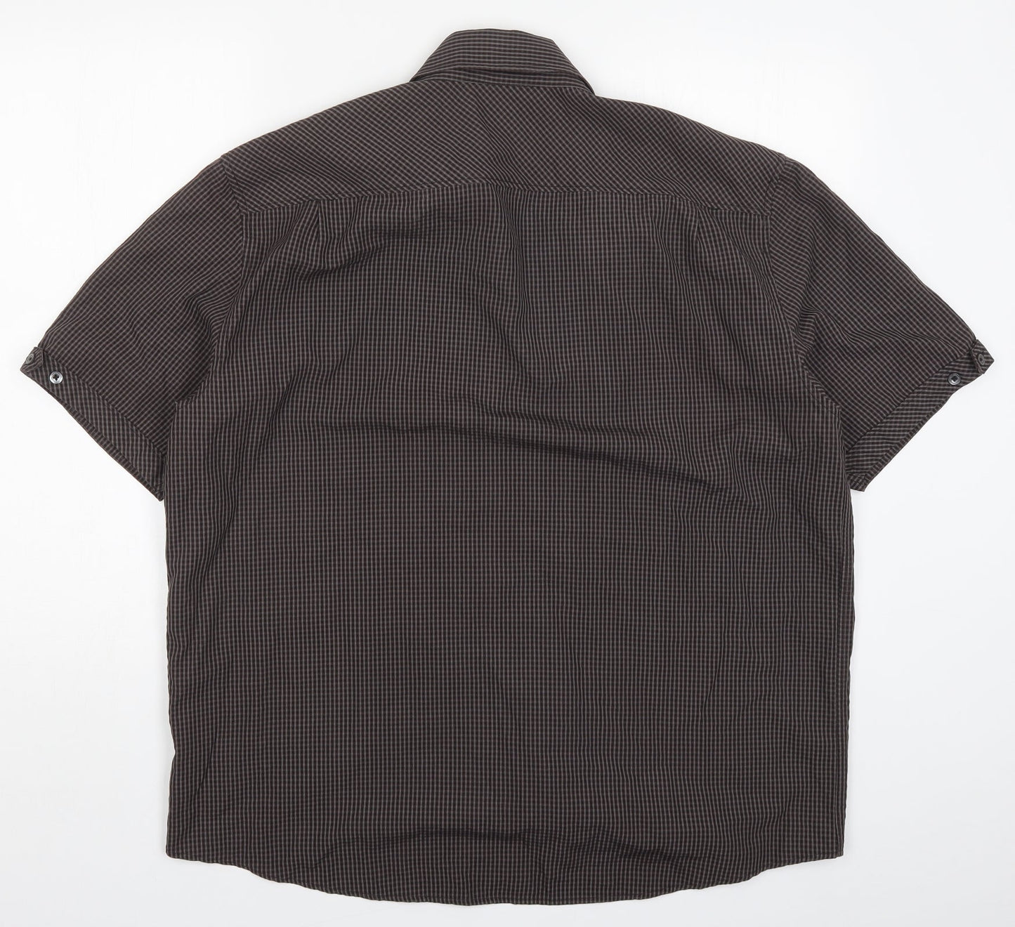 NEXT Mens Brown Check   Button-Up Size XL