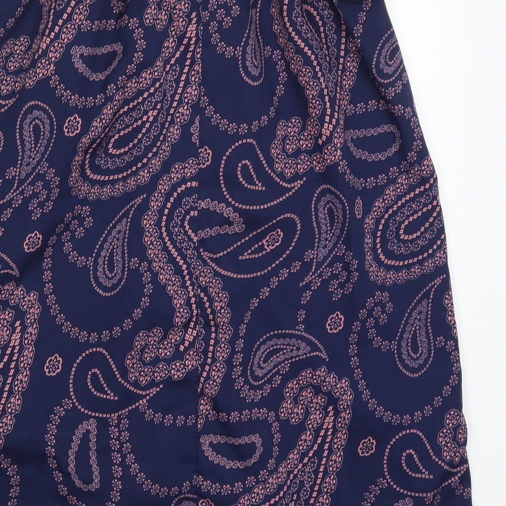 Primark Womens Blue Paisley  Mini  Size 10