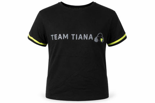 George Girls Black   Basic T-Shirt Size 9-10 Years  - Team Tiana