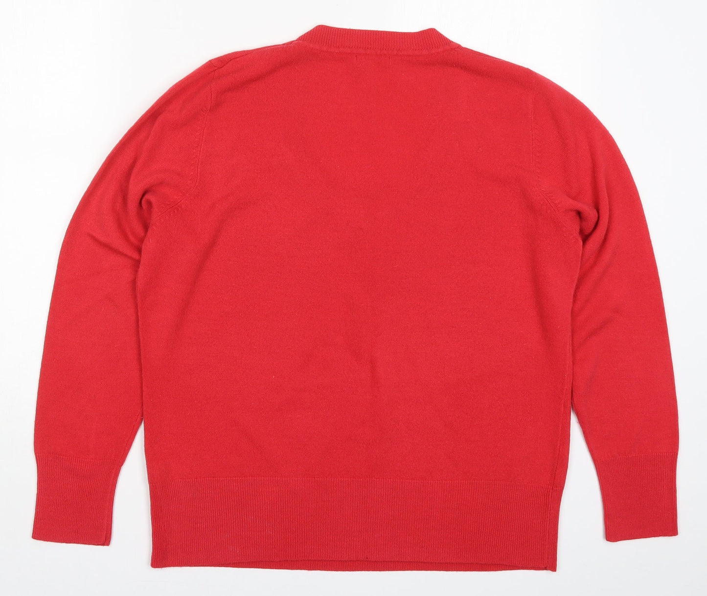 M&Co Womens Red  Knit Pullover Jumper Size XL