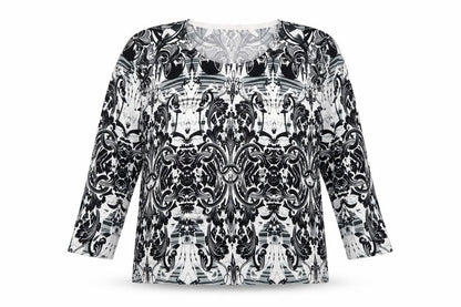 Decathlon Womens Black Geometric Knit Pullover Jumper Size 2XL  - Batik