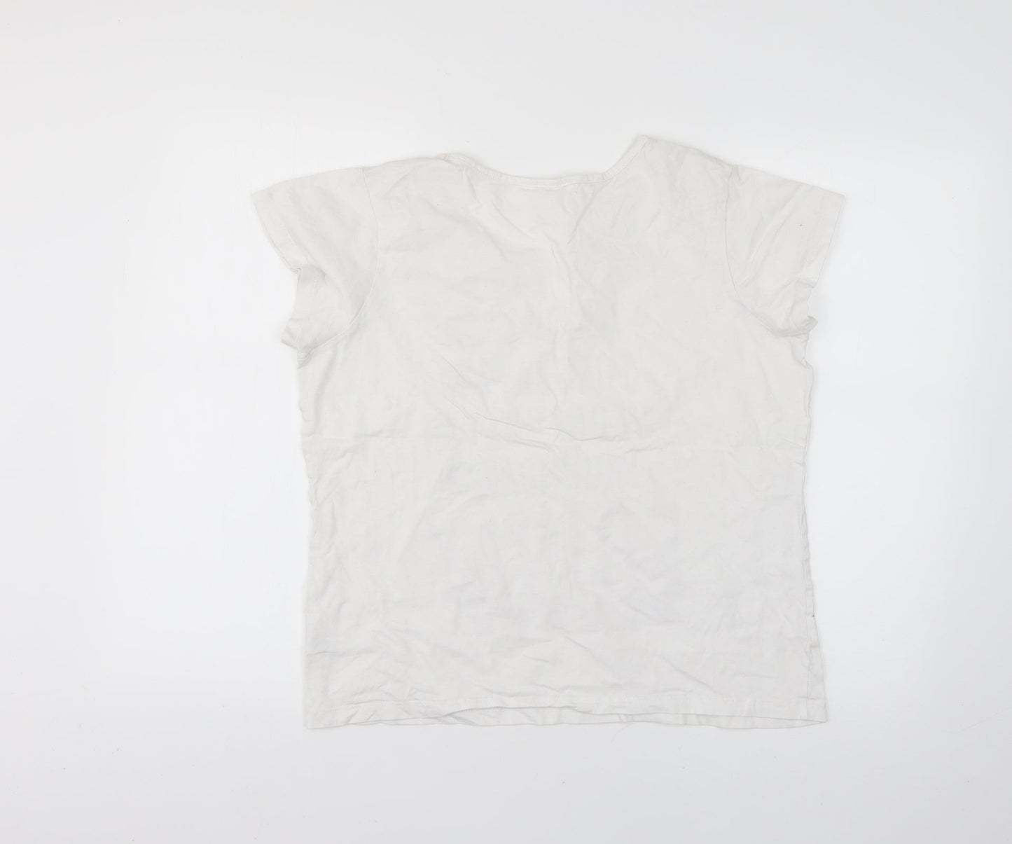 pep&co Womens White   Basic T-Shirt Size 12