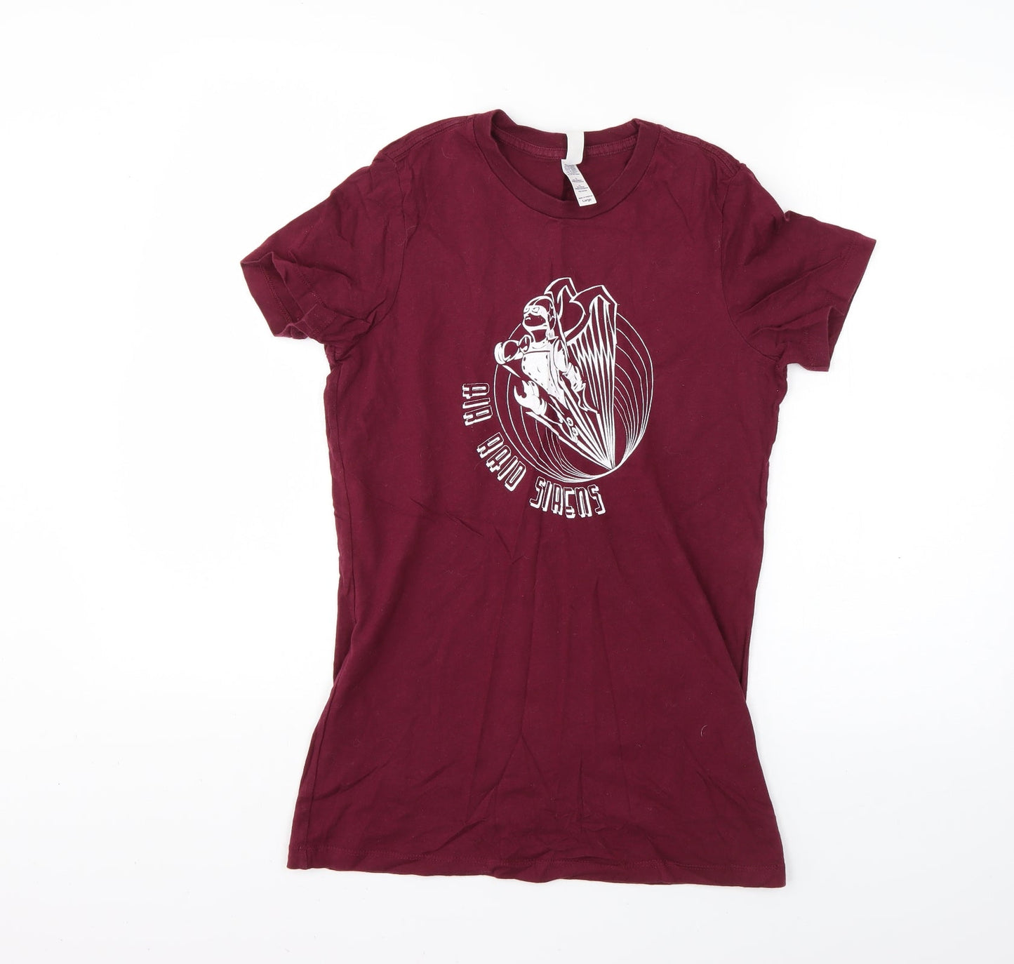 Bella Womens Purple   Basic T-Shirt Size L