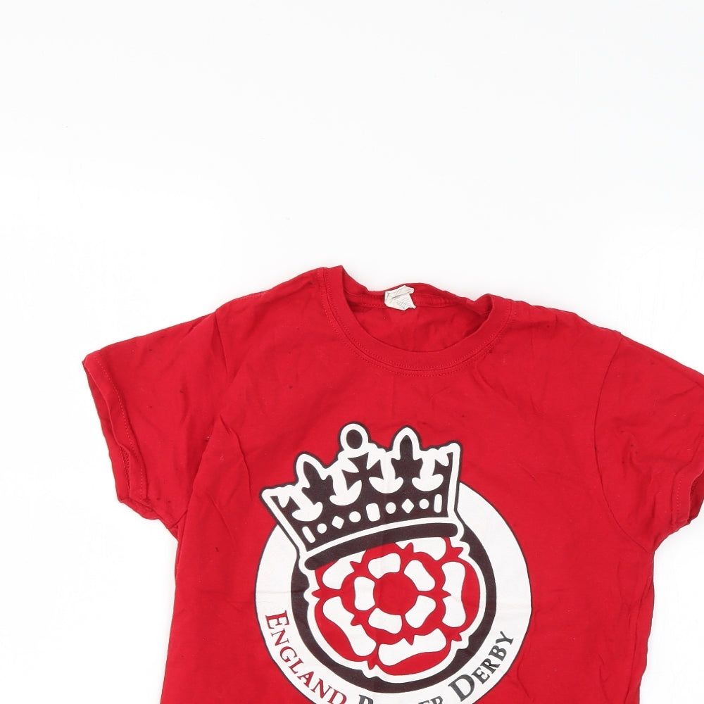 Gildan Womens Red   Basic T-Shirt Size L