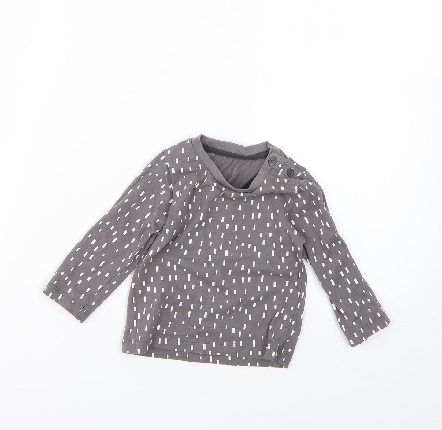 Matalan Baby Grey Geometric  Basic T-Shirt Size 9-12 Months