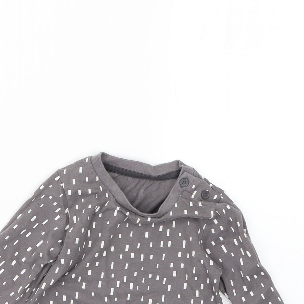 Matalan Baby Grey Geometric  Basic T-Shirt Size 9-12 Months