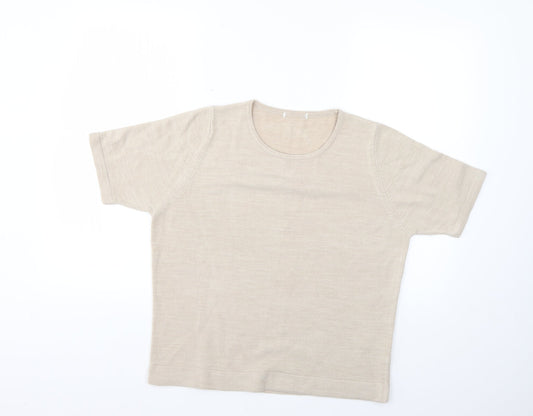 Marks and Spencer Womens Beige   Pullover Jumper Size 16