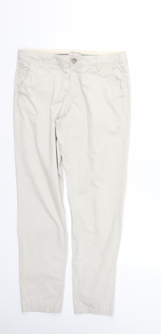 Marks and Spencer Womens Beige   Trousers  Size 10 L28 in