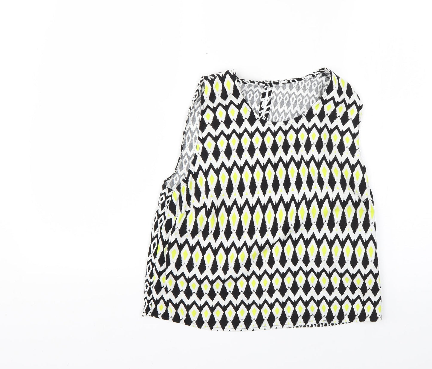 Marks and Spencer Womens Multicoloured Geometric  Basic T-Shirt Size 10