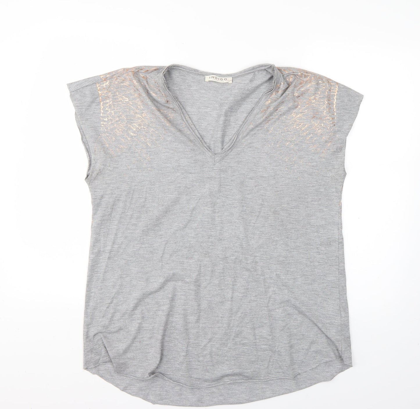 Marks and Spencer Womens Grey   Basic T-Shirt Size 14