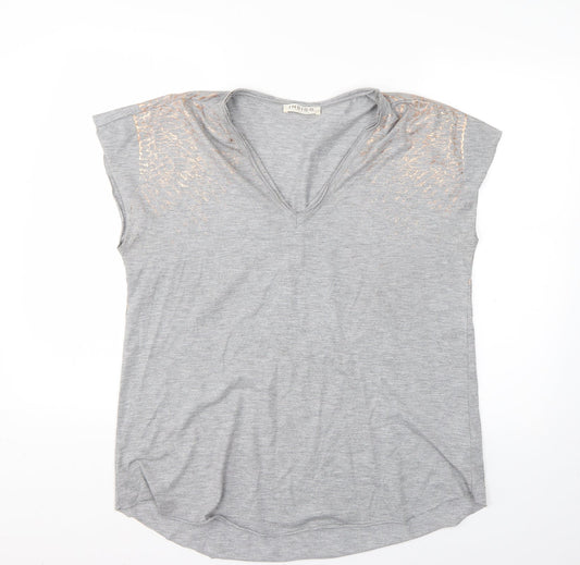 Marks and Spencer Womens Grey   Basic T-Shirt Size 14