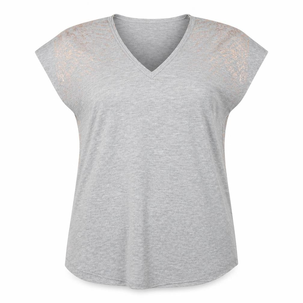 Marks & Spencer Womens Grey   Basic T-Shirt Size 14