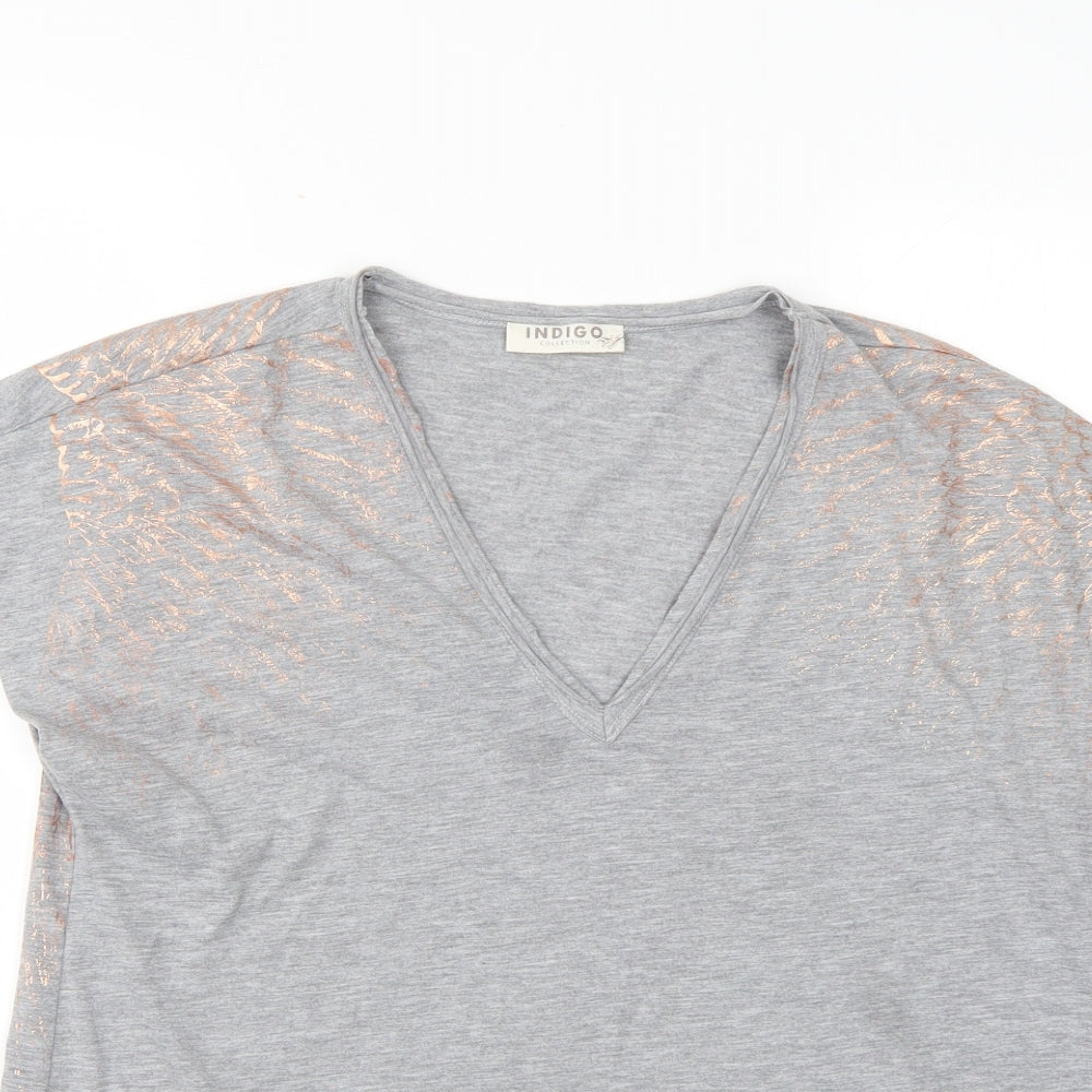 Marks and Spencer Womens Grey   Basic T-Shirt Size 14