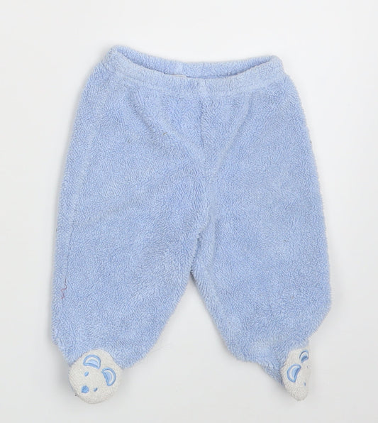 Preworn Baby Blue   Jogger Leggings Size 0-3 Months  - Waist 16in; Inside  leg 9in