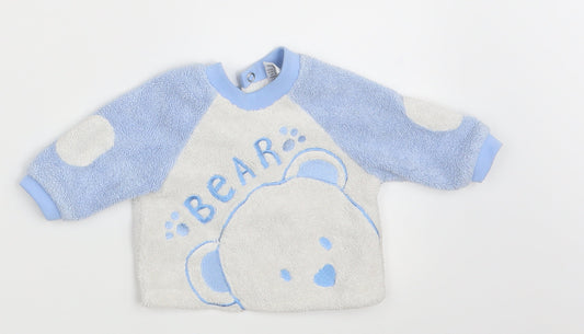 UR it Baby Blue   Pullover Jumper Size 0-3 Months  - Bear
