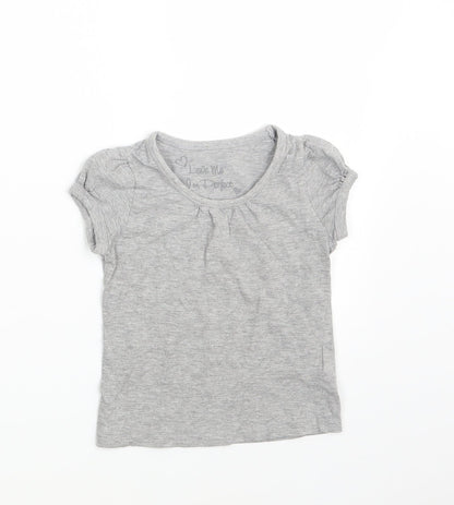 Matalan Girls Grey   Basic T-Shirt Size 4-5 Years