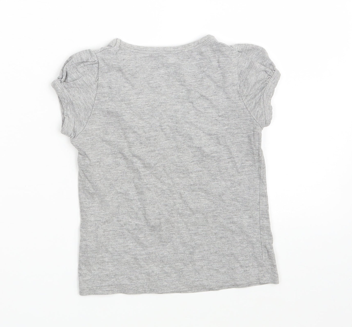 Matalan Girls Grey   Basic T-Shirt Size 4-5 Years