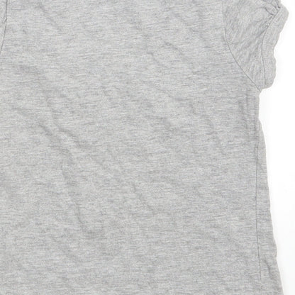 Matalan Girls Grey   Basic T-Shirt Size 4-5 Years