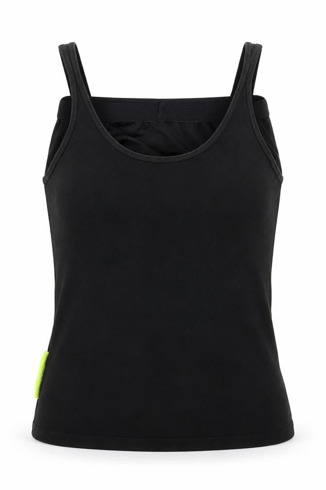 PURE LIME Womens Black   Cropped Tank Size S