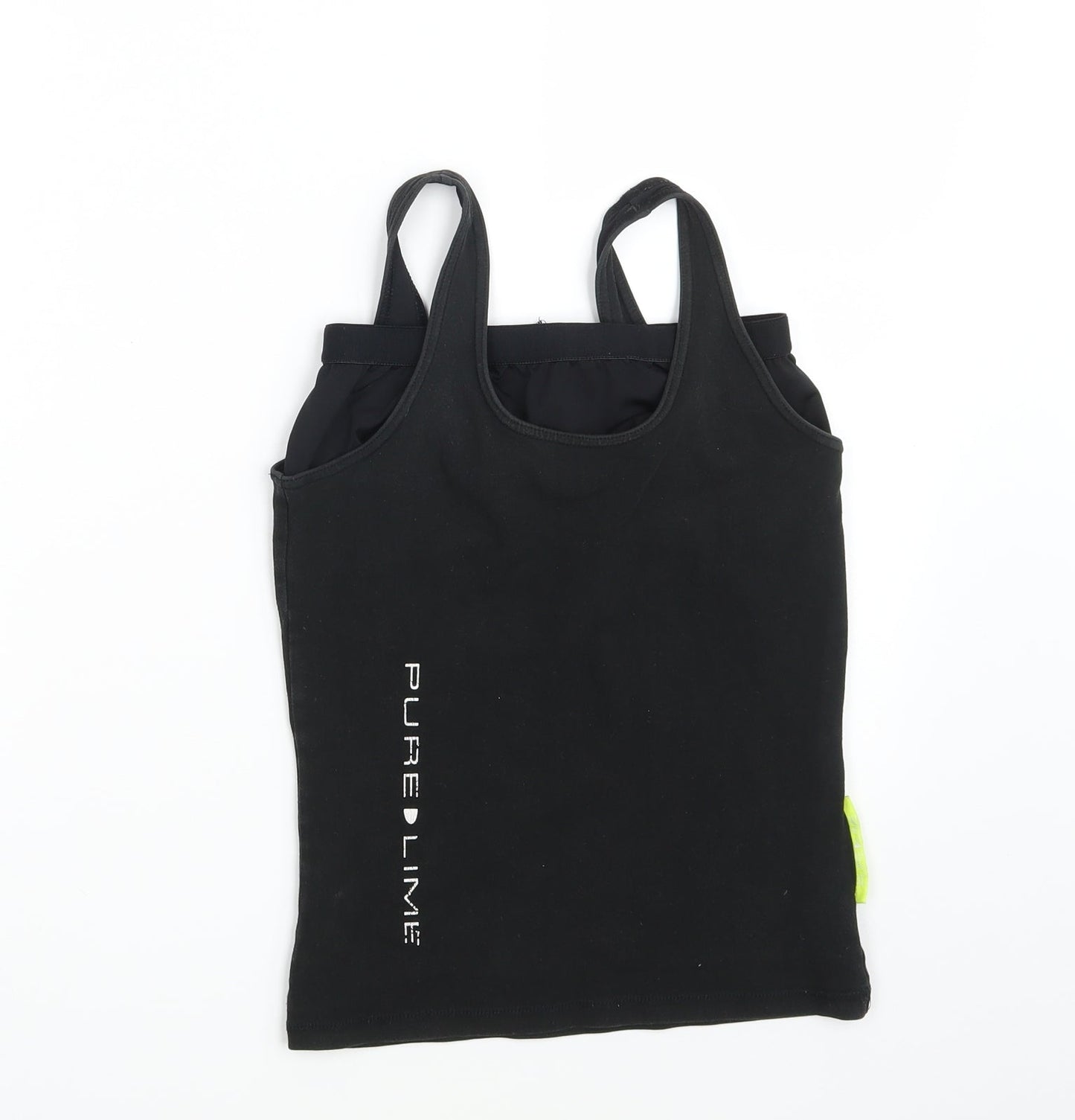 PURE LIME Womens Black   Cropped Tank Size S
