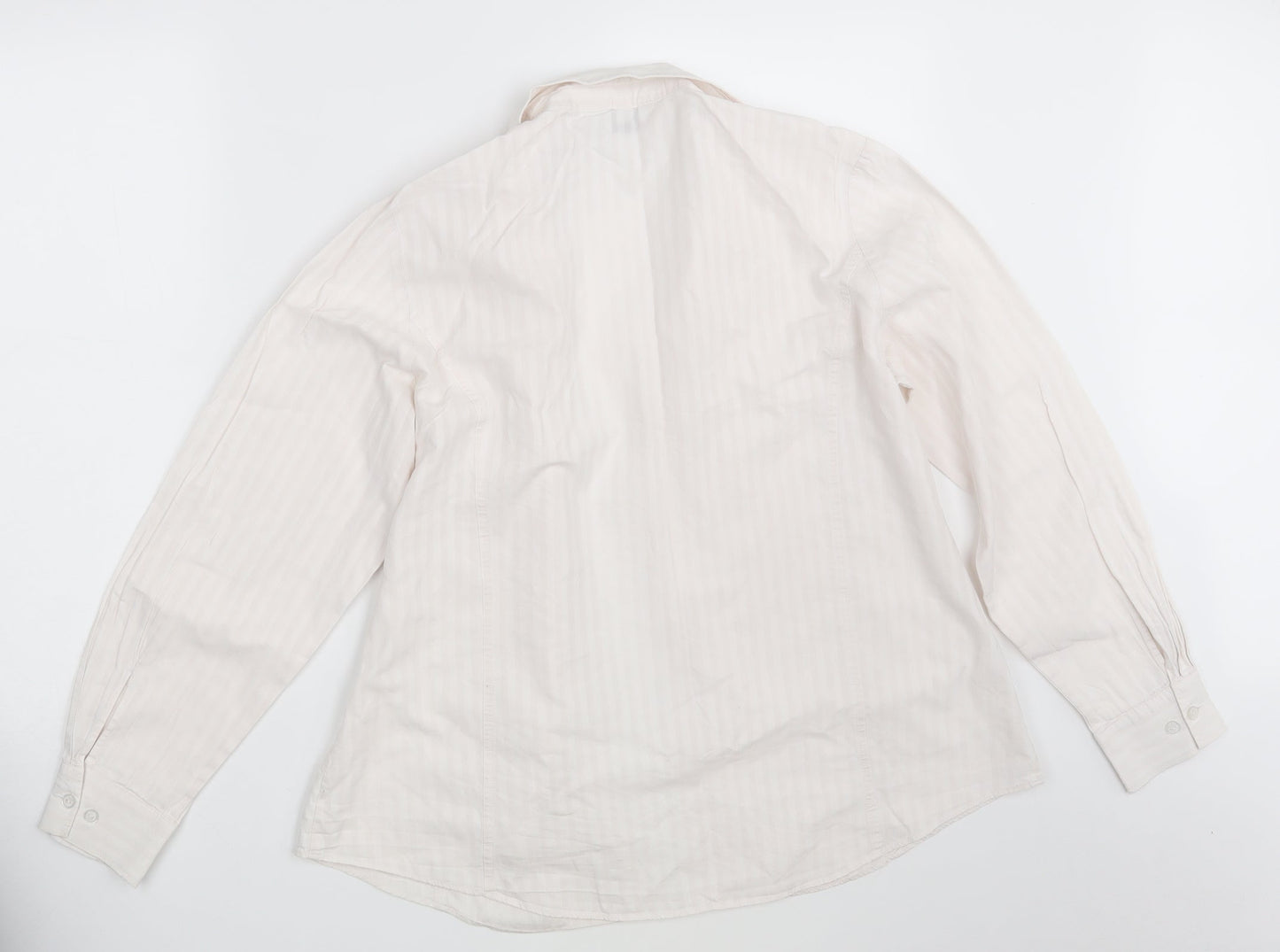 Double TWO Womens Pink Striped  Basic Button-Up Size 16