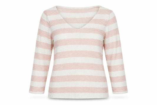 NEXT Womens Pink Striped  Pullover Sweatshirt Size 12