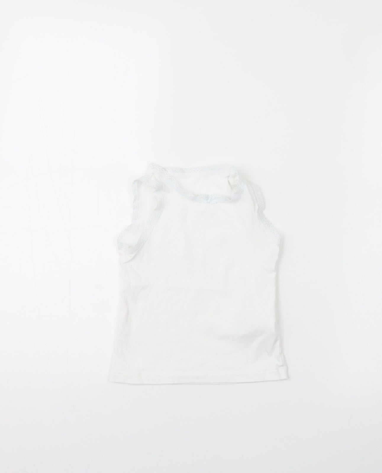 NEXT Girls White   Basic Tank Size 3 Years  - Vest