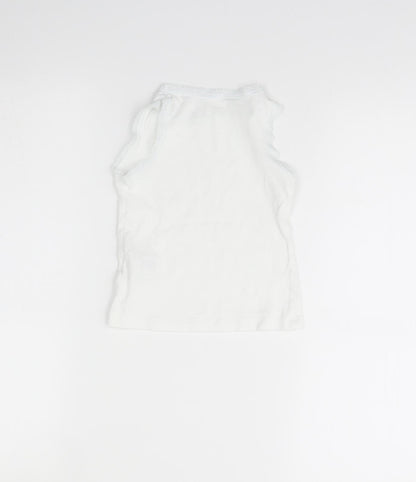 Next Girls White   Basic Tank Size 3 Years  - Vest