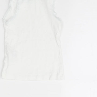 Next Girls White   Basic Tank Size 3 Years  - Vest
