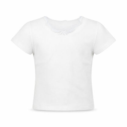 Marks & Spencer Girls White   Basic T-Shirt Size 3 Years