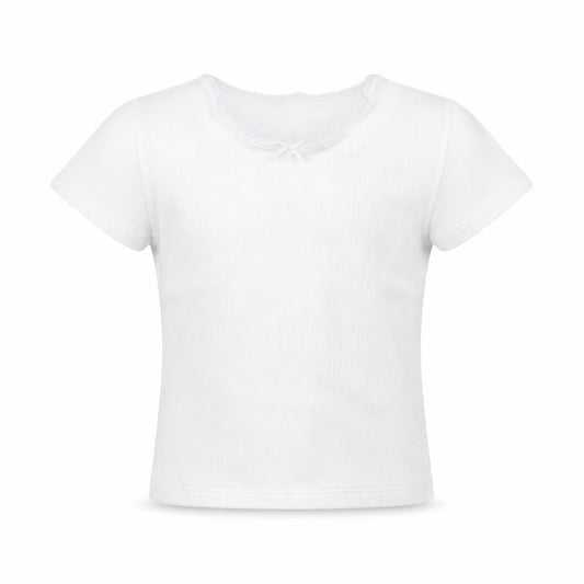 Marks & Spencer Girls White   Basic T-Shirt Size 3 Years