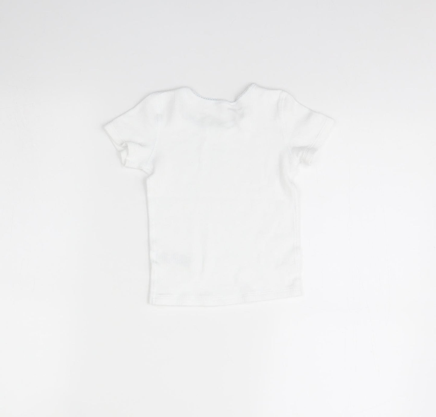 M&S Girls White   Basic T-Shirt Size 3 Years