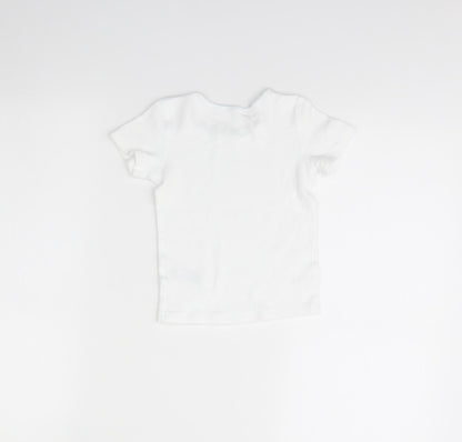 Marks & Spencer Girls White   Basic T-Shirt Size 3 Years