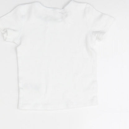 Marks & Spencer Girls White   Basic T-Shirt Size 3 Years