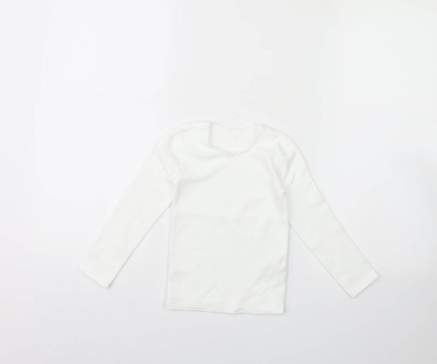 M&S Girls White   Basic T-Shirt Size 3 Years