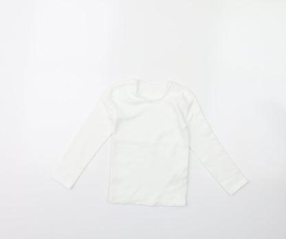 Marks & Spencer Girls White   Basic T-Shirt Size 3 Years