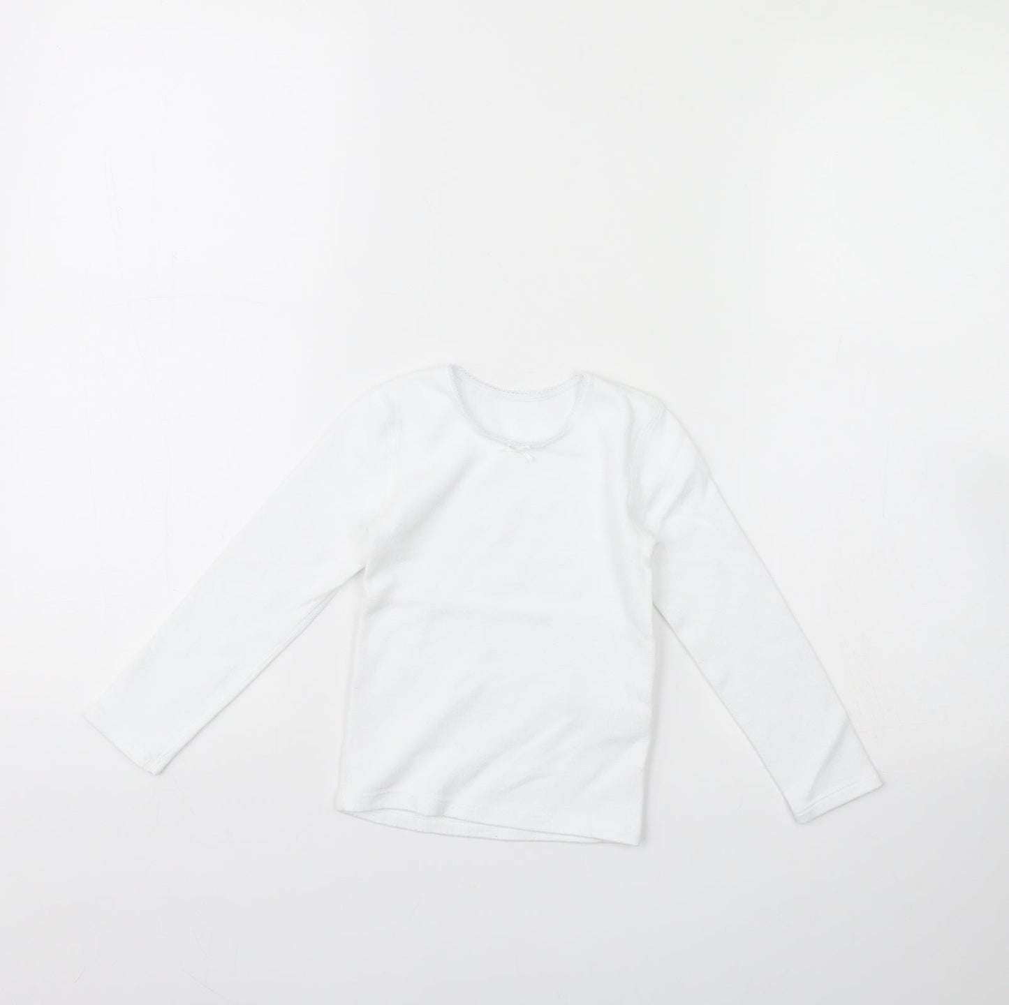 m&s Girls White   Basic T-Shirt Size 3 Years