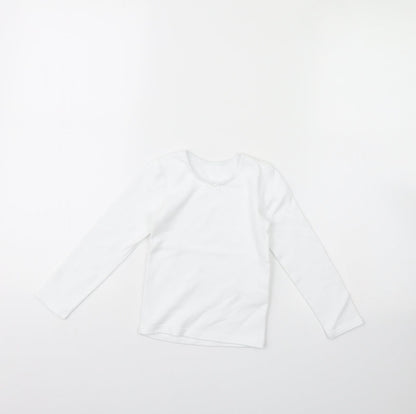 Marks & Spencer Girls White   Basic T-Shirt Size 3 Years