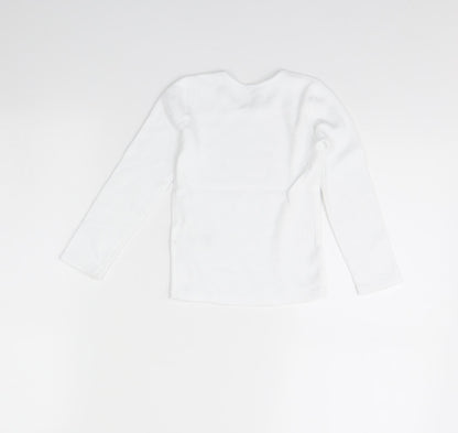 Marks & Spencer Girls White   Basic T-Shirt Size 3 Years